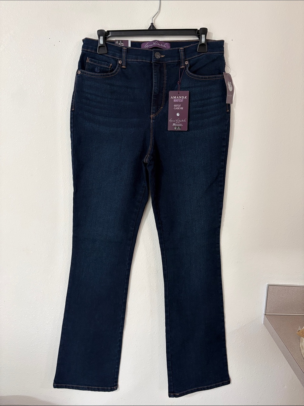 NWT Gloria Vanderbilt Amanda Bootcut Classic Rise Dark Wash Jeans Size 8